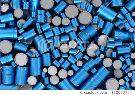 Pile of spray paint cans on black background. Spray bottle and dispenser Pile of spray paint cans on black background. Spray bottle and dispenser 110023794