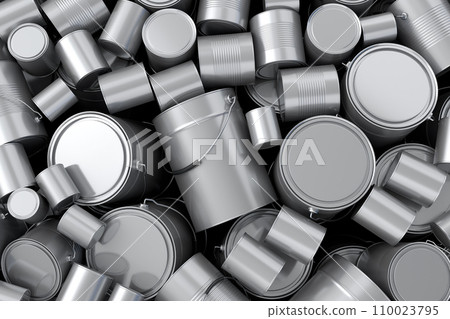 Pile of spray paint cans on black background. Spray bottle and dispenser Pile of spray paint cans on black background. Spray bottle and dispenser 110023795