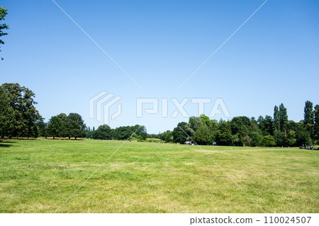 At Osterley Park on the outskirts of London, a large park with spacious lawns and large trees. At Osterley Park on the outskirts of London, a large park with spacious lawns and large trees. 110024507