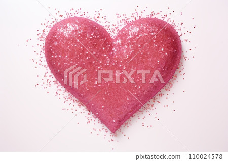 甜蜜浪漫的誘惑：閃閃發光的粉紅心AI圖像 110024578