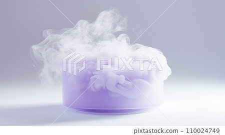 影像就像一個科學實驗，煙霧從圓燒瓶中飄出：人工智慧工作 110024749