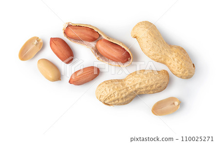 peanuts on a white background peanuts on a white background 110025271