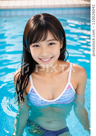 AI pure swimsuit girl 110026042