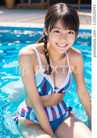 AI清純泳裝少女 110026043