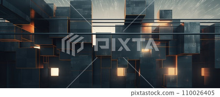 Banner of Brutal abstract background with geometric shapes Banner of Brutal abstract background with geometric shapes 110026405