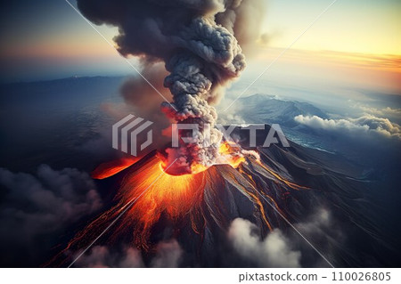 Image of volcanic eruption 03 Image of volcanic eruption 03 110026805