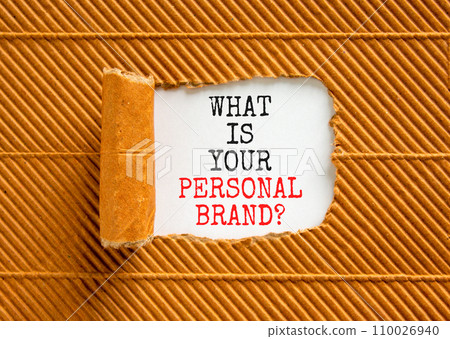 What is your personal brand symbol. Concept words What is your personal brand on beautiful white paper. Beautiful brown paper background. Business, what is your personal brand concept. Copy space. What is your personal brand symbol. Concept words What is your personal brand on beautiful white paper. Beautiful brown paper background. Business, what is your personal brand concept. Copy space. 110026940