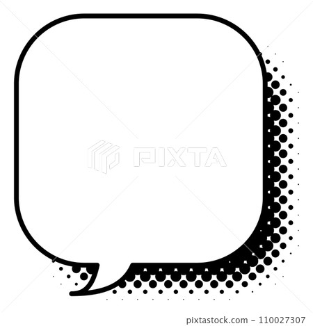 Speech bubble illustration 4 [Halftone shadow] 110027307