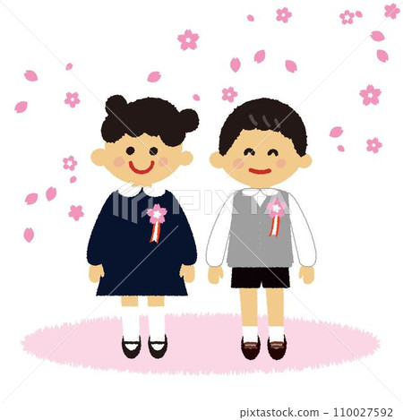 幼兒園畢業的孩子插畫 110027592