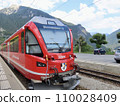 Arrival at Filisur Station on the Albula Line of the Swiss Rhaetian Railway 110028409