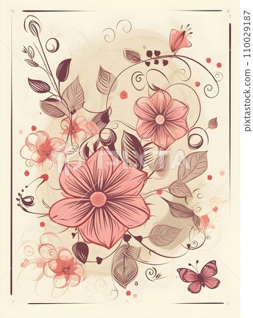 Colorful simple decoration illustration for love expression, romantic, valentine, engagement, wedding, anniversary, invitation draft, greetings card, and gift card template. 110029187