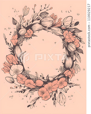 Colorful simple decoration illustration for love expression, romantic, valentine, engagement, wedding, anniversary, invitation draft, greetings card, and gift card template. 110029217