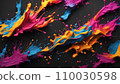 Material with colorful ink splashes 110030598