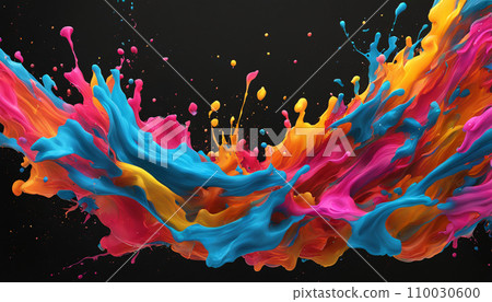 Material with colorful ink splashes Material with colorful ink splashes 110030600