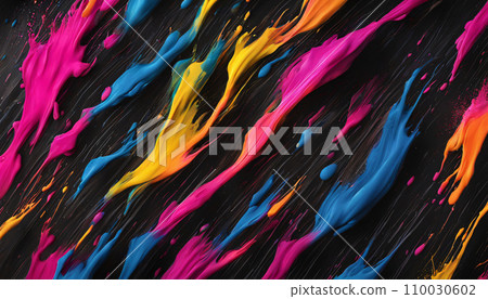 Material with colorful ink splashes Material with colorful ink splashes 110030602