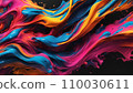Material with colorful ink splashes 110030611
