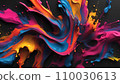Material with colorful ink splashes 110030613