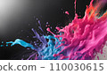 Material with colorful ink splashes 110030615