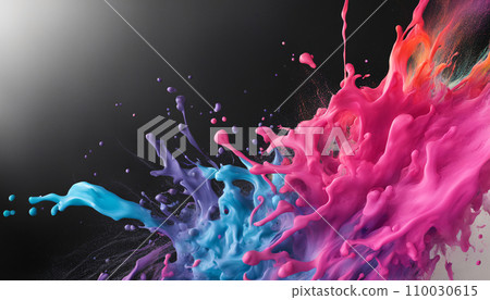 Material with colorful ink splashes Material with colorful ink splashes 110030615