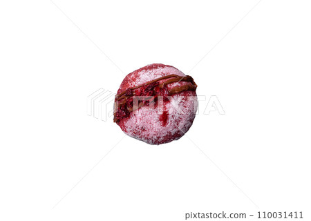 Delicious sweet colorful mochi desserts or ice cream with rice dough and toppings Delicious sweet colorful mochi desserts or ice cream with rice dough and toppings 110031411