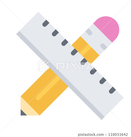 design vector image icons pencil ruler 110031642