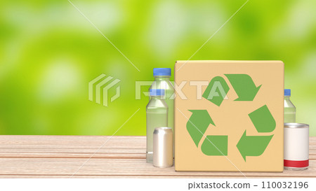 The Recycle boxes for eco concept 3d rendering. The Recycle boxes for eco concept 3d rendering. 110032196