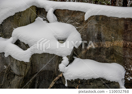Snow and stone background landscape. Rocks under snow. Winter. Snow and stone background landscape. Rocks under snow. Winter. 110032768