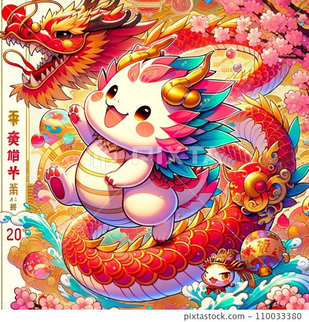 New Year's card for the Year of the Dragon 110033380