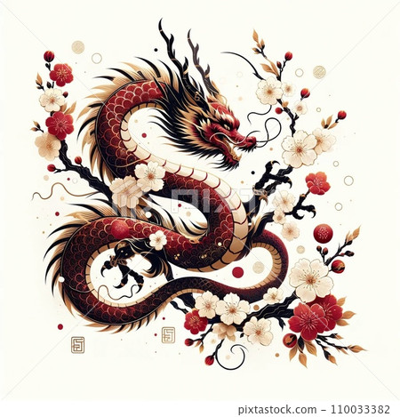 New Year's card for the Year of the Dragon 110033382