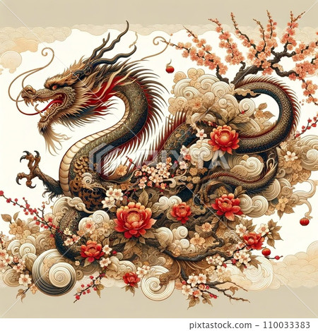 New Year's card for the Year of the Dragon 110033383
