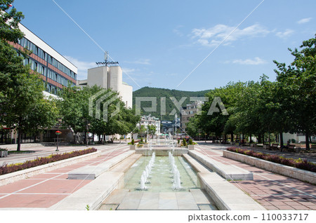Fountain in center of Blagoevgrad, Bulgaria Fountain in center of Blagoevgrad, Bulgaria 110033717