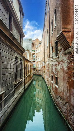 Canals of Venice Italy at sunset 110034445