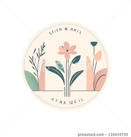 Gentle flower illustration logo 110034750