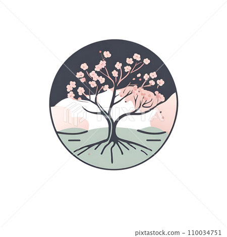 Illustration inspired by cherry blossoms 110034751