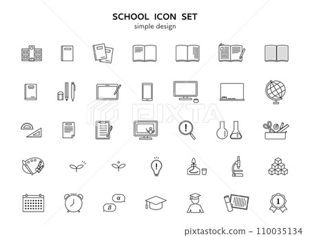School education study icon illustration set academic growth stationery stationery notebook tablet School education study icon illustration set academic growth stationery stationery notebook tablet 110035134