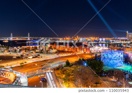 [Kanagawa Prefecture] Night view of Yokohama Bay Area/Yorunoyo 110035943