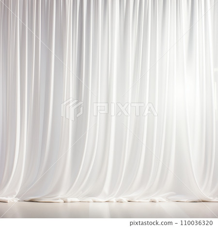 White organdy curtain background material AI image 110036320