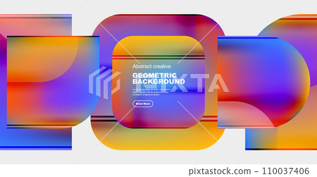 Round square geometric abstract background Round square geometric abstract background 110037406
