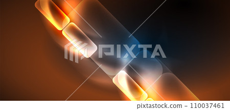 Neon glass shapes for your text or product presentation geometric background. Vector illustration For Wallpaper, Banner, Background, Card, Book Illustration, landing page Neon glass shapes for your text or product presentation geometric background. Vector illustration For Wallpaper, Banner, Background, Card, Book Illustration, landing page 110037461