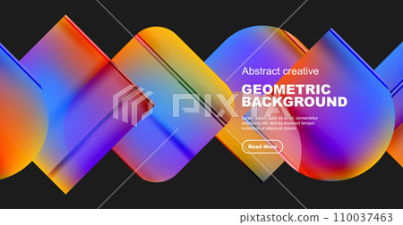 Round square geometric abstract background Round square geometric abstract background 110037463