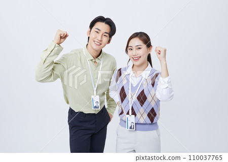 collaborative business fighting man and woman photo collaborative business fighting man and woman photo 110037765