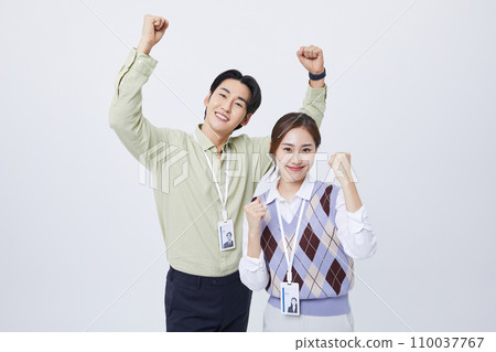 collaborative business fighting man and woman photo collaborative business fighting man and woman photo 110037767