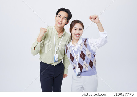 collaborative business fighting man and woman photo collaborative business fighting man and woman photo 110037779