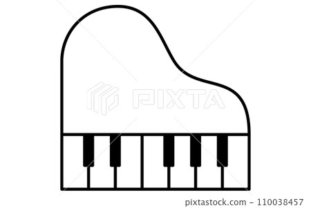 music, simple grand piano icon (pianist) music, simple grand piano icon (pianist) 110038457