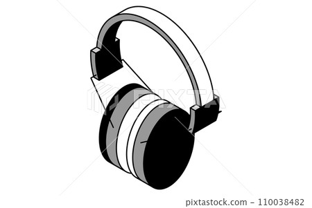 耳罩好用的抗噪音商品插畫 耳罩好用的抗噪音商品插畫 110038482