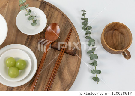 tableware wooden styling photo 110038617