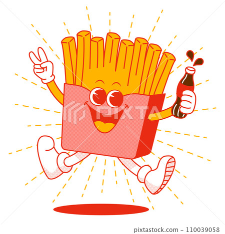 The character of the French fries that make a V The character of the French fries that make a V 110039058
