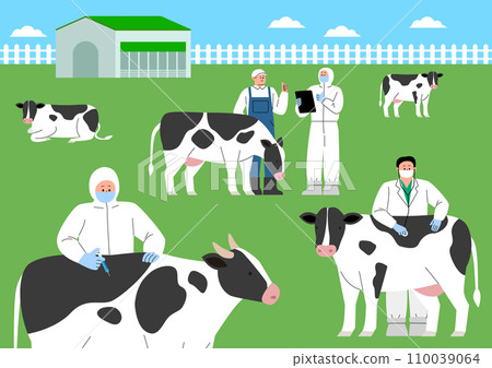 situation in which cow are being quarantined situation in which cow are being quarantined 110039064