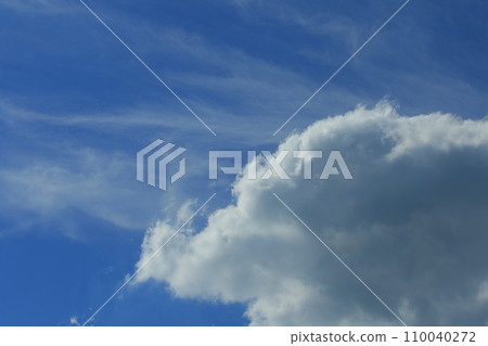 Summer blue sky and white clouds Summer blue sky and white clouds 110040272