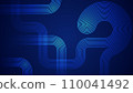 Dark blue abstract background with serpentine style lines as the main component. 110041492